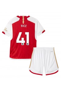 Fotbalové Dres Arsenal Declan Rice #41 Dětské Domácí Oblečení 2023-24 Krátký Rukáv (+ trenýrky)